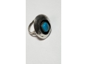 Vintage Navajo Sterling Silver Turquoise Ring - Size 7.5