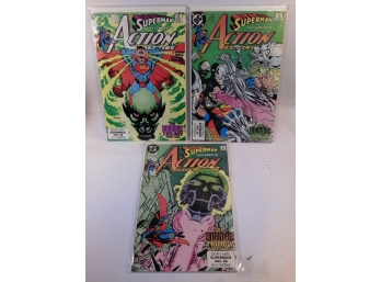 Action Comics Comic Pack - Action Comics #647-#649 - The Brainiac Trilogy Set - Over 30 Years Old