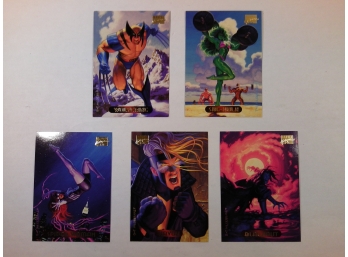 Marvel Masterpieces 1994 - 5 Trading Card Pack - Wolverine & She-Hulk