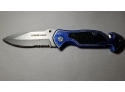 Lot Of 2 Knives - Blue Hummer Folding Knife & Small Black Frost Cutlery Folding Knife