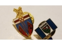 Lot Of Vintage Lapel Pins - 4 Pins - Coat Of Arms And Flag Styles