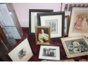 Mixed Lot Of Vintage Art Work & Autographed Famous Picture!! Item# 113