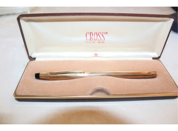 Vintage Cross 10K Wide Tip Gold Filled Pen - WORKS! Item #239 LR