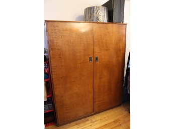Large Vintage Wardrobe Cabinet Closet  - Item #070