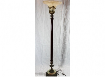 Antique Floor Lamp With Marble Base-#22