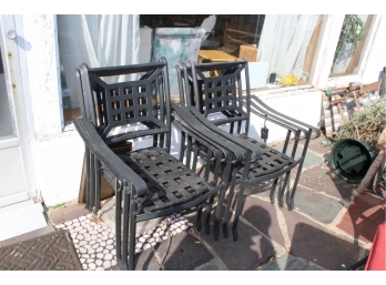 Black Patio Chairs - 6 Included!  - Good Condition - Item #6