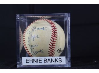 Ernie Banks Autographed Baseball - Item #029