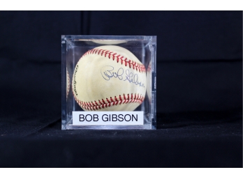 Bob Gibson Autographed Baseball - Item #012