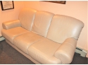 Creme Leather Sofa!! BSMT Item #184