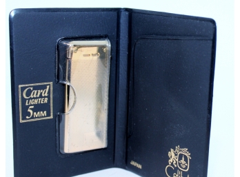 Vintage Goldtone Colibri 5mm Card Lighter-made In Japan-131