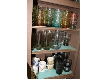 Mixed Kitchen Cabinet Lot - Mid Century Modern Glasses, Pitcher & MORE! Item #220 KIT