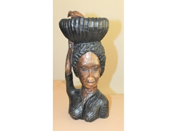 Signed SAMUELS Hand Carved Wood African Woman - ONE OF A KIND! - Item #135 BSMT