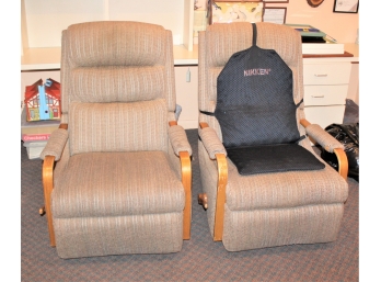 Vintage Upholstered Reclining Chairs - Lot Of 2!! BSMT Item #180