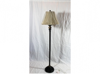 Black Floor Lamp With Marble Accent-#24
