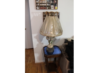 Vintage Glass Lamp W/Gold Accent - Item #045