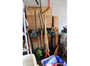 Mixed Lot Of Outdoor Garden Tools - Shovels, Rakes, Tree Saw And MORE - HUGE LOT! Fair To New Good Condition - Item #142