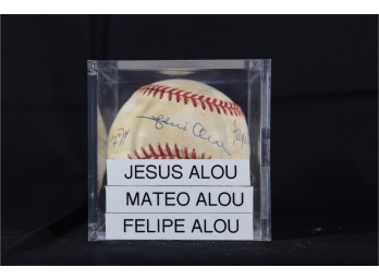 Jesus Alou, Mateo Alou & Felipe Alou Autographed Baseball - Item #023
