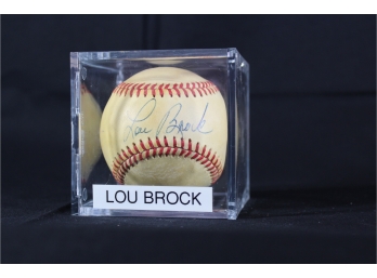 Lou Brock Autographed Baseball - Item #008
