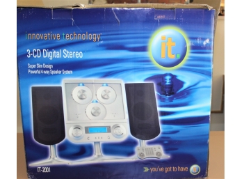 NEW Innovative Technology 3-CD Digital Stereo - Super Slim Design & Powerful Speaker System! - Item #148 BSMT