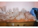 HUGE Mixed Lot Of Vintage Crystal & Glass - GOOD CONDITION!! Item# 105