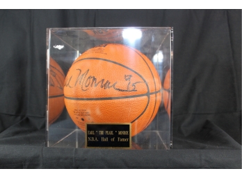 Earl 'The Pearl' Monroe Autographed Basketball - Item #058
