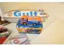 Vintage Gulf Lot - Clipboards, Blow Up Planes, 1953 White Fuel Tanker, Stickers & MORE!! BSMT Item #81