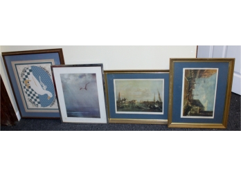 Mixed Lot Of 4 Pieces Of Artwork  Item #47