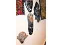 Mixed Decorative Masks From Around The World & African Poster Framed - Lot Of 10!! BSMT Item #169