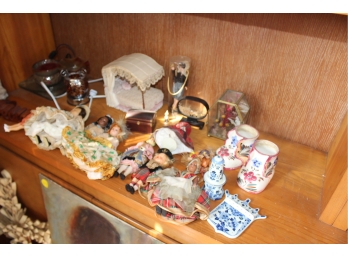 Mixed Lot Of Vintage Dolls, Porcelines, Candles, Etc.  - Lot Of 20 Items! Good Condition - Item #87