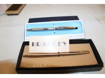 Cross Chrome Ball Pen #3502 & Bradley Pen! Item #247 LR