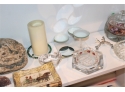 Mixed Lot Of Decorative Items - Crystal Ash Trays, Paper Weights, Bowls & MORE!! BSMT Item #166