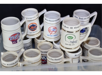 Lot Of 17 Commemorative Sports Mugs - Various Teams - Item #076