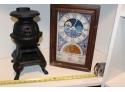 Pot Belly Stove & Miniature Planters Clock!! BSMT Item #130