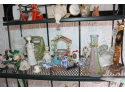 Green Bakers Rack & Mixed Lot Of Collectors Bells AND MORE!! Item# 124