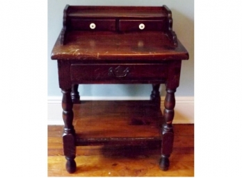 Small Vintage Reproduction Colonial Night Table-7