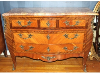 Early 20th Century French Louis XV Marble-Top Commode-#3