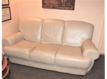 Creme Leather Sofa!! BSMT Item #184