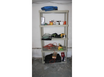 Random Garage Lot - Shelving Unit, Clothing Rack, Sprinklers, Pots & MORE! Item #230 KIT