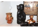 African Art Lot - Artwork, Shield, Porcelains, Mohagany Statues & MORE!! BSMT Item #164