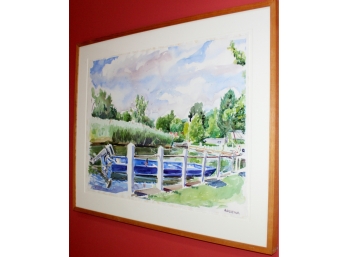 Adzema Framed Artwork - Piermont Local Artist - Watercolor - Good Condition!! - Item #134
