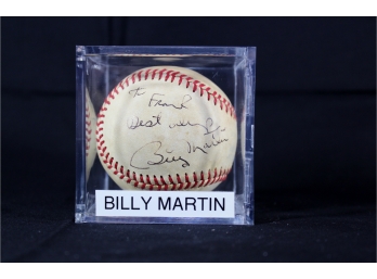 Billy Martin Autographed Baseball - Item #010