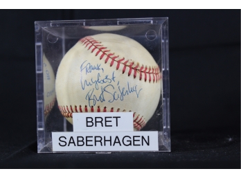 Bret Saberhagen Autographed Baseball - Item #028