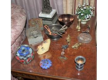 Great Mixed Lot Of Metal & Glass Decorative Items!! Item# 103