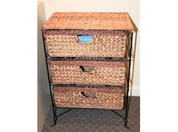 Wicker Basket Cabinet - LIKE NEW!! BSMT Item #170