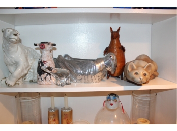 Lot Of Ceramic Animals - Royal Dukes Polar Bear, Cow Pitcher & MORE - Assorted Sizes!! BSMT Item #128