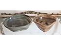 Signed Handmade Pottery Bowls - Lot Of 2 - VERY UNIQUE!! Item #029 LVRM
