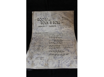 Roots Of Rock & Roll Against Famine Show Autographed By Artists & Cast - Item #137
