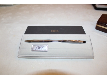 Vintage Cross Chrome Ball Pen - #3502 - WORKS! Item #242 LR