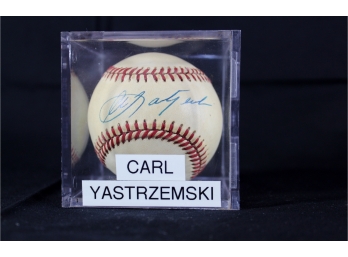 Carl Yastrzemski Autographed Baseball From The Boston Red Socks- Item #016