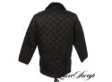 WEEKEND ESSENTIAL Barbour Of England D364 Black Quilted Liddesdale Corduroy Collar Mens Coat L